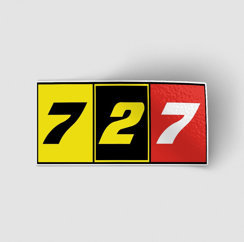 Flat Colourful 727 Designed Stickers