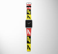 Thumbnail for Flat Colourful 727 Designed Leather Apple Watch Straps