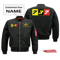 Thumbnail for Colourful Flat 737 Text Designed Pilot Jackets (Customizable)