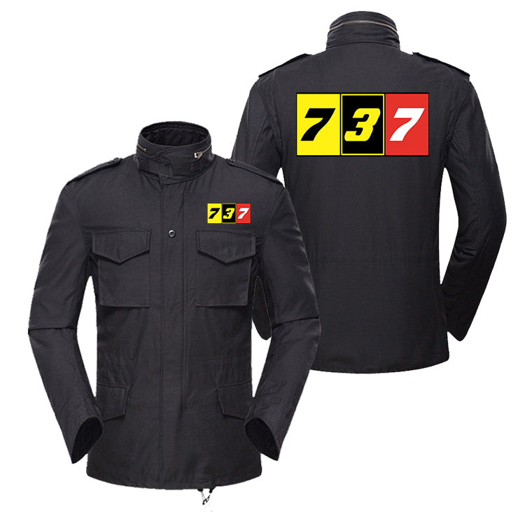 Flat Colourful 737 Designed Military Coats