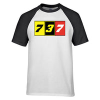 Thumbnail for Flat Colourful 737 Designed Raglan T-Shirts