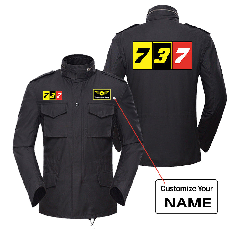 Flat Colourful 737 Designed Military Coats