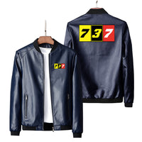 Thumbnail for Flat Colourful 737 Designed PU Leather Jackets