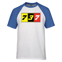 Thumbnail for Flat Colourful 737 Designed Raglan T-Shirts