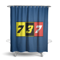 Thumbnail for Flat Colourful 737 Designed Shower Curtains