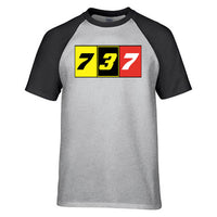 Thumbnail for Flat Colourful 737 Designed Raglan T-Shirts
