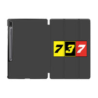 Thumbnail for Flat Colourful 737 Designed Samsung Tablet Cases