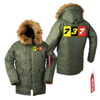 Thumbnail for Flat Colourful 737 Designed Parka Bomber Jackets