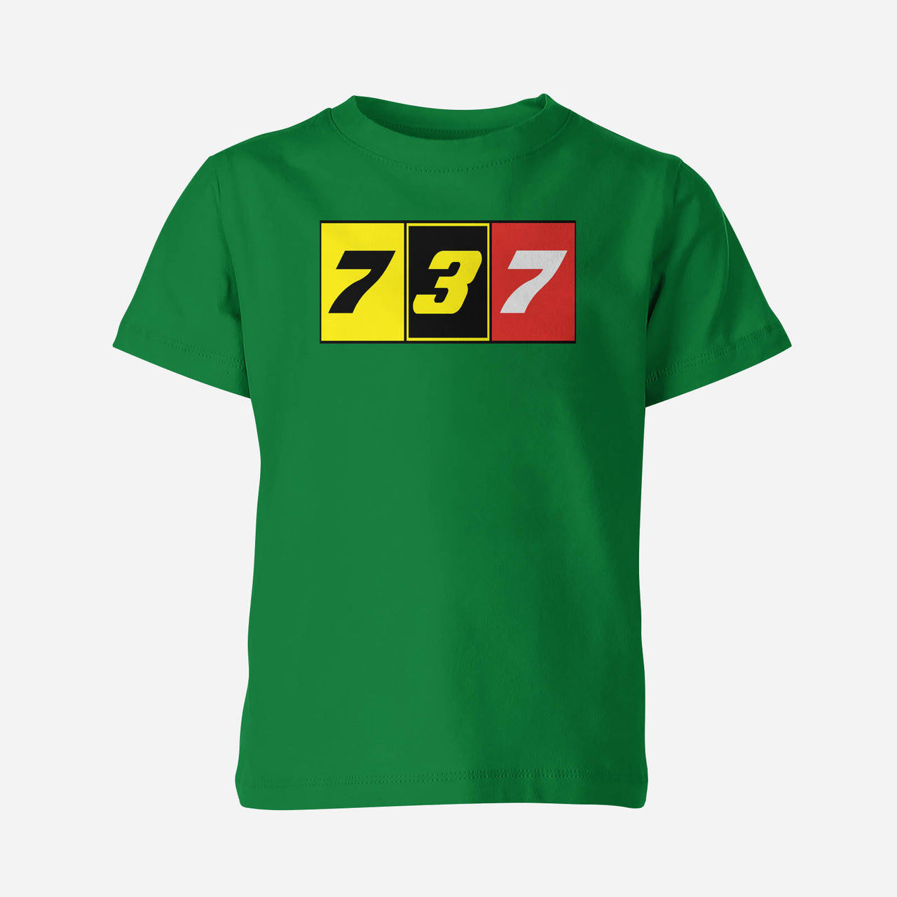 Flat Colourful 737 Designed Children T-Shirts