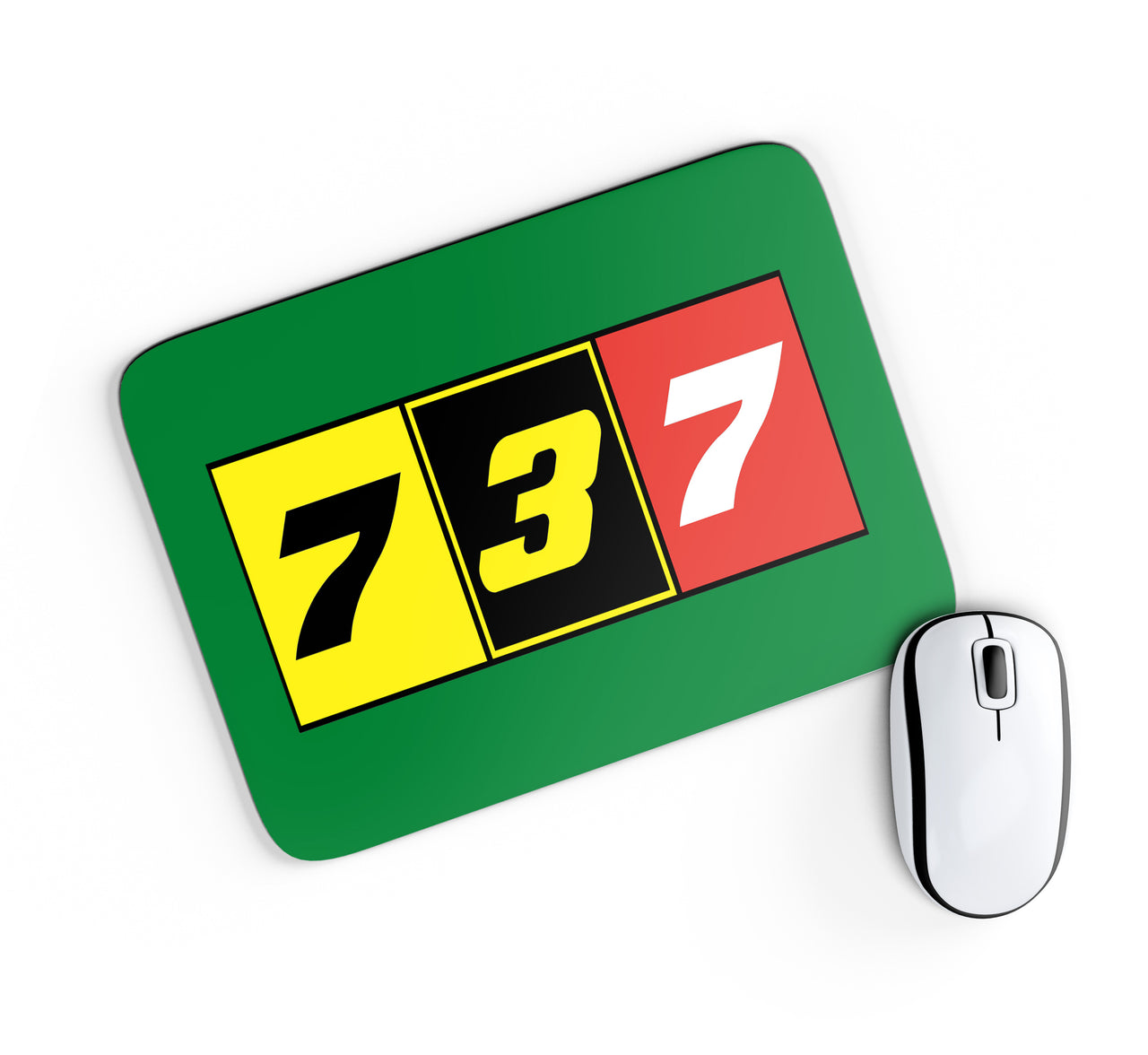 Flat Colourful 737 Designed Mouse Pads