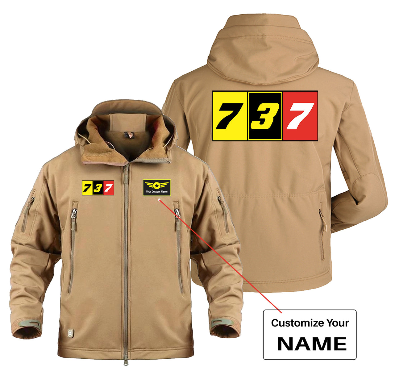 Flat Colourful 737 Designed Military Jackets (Customizable)