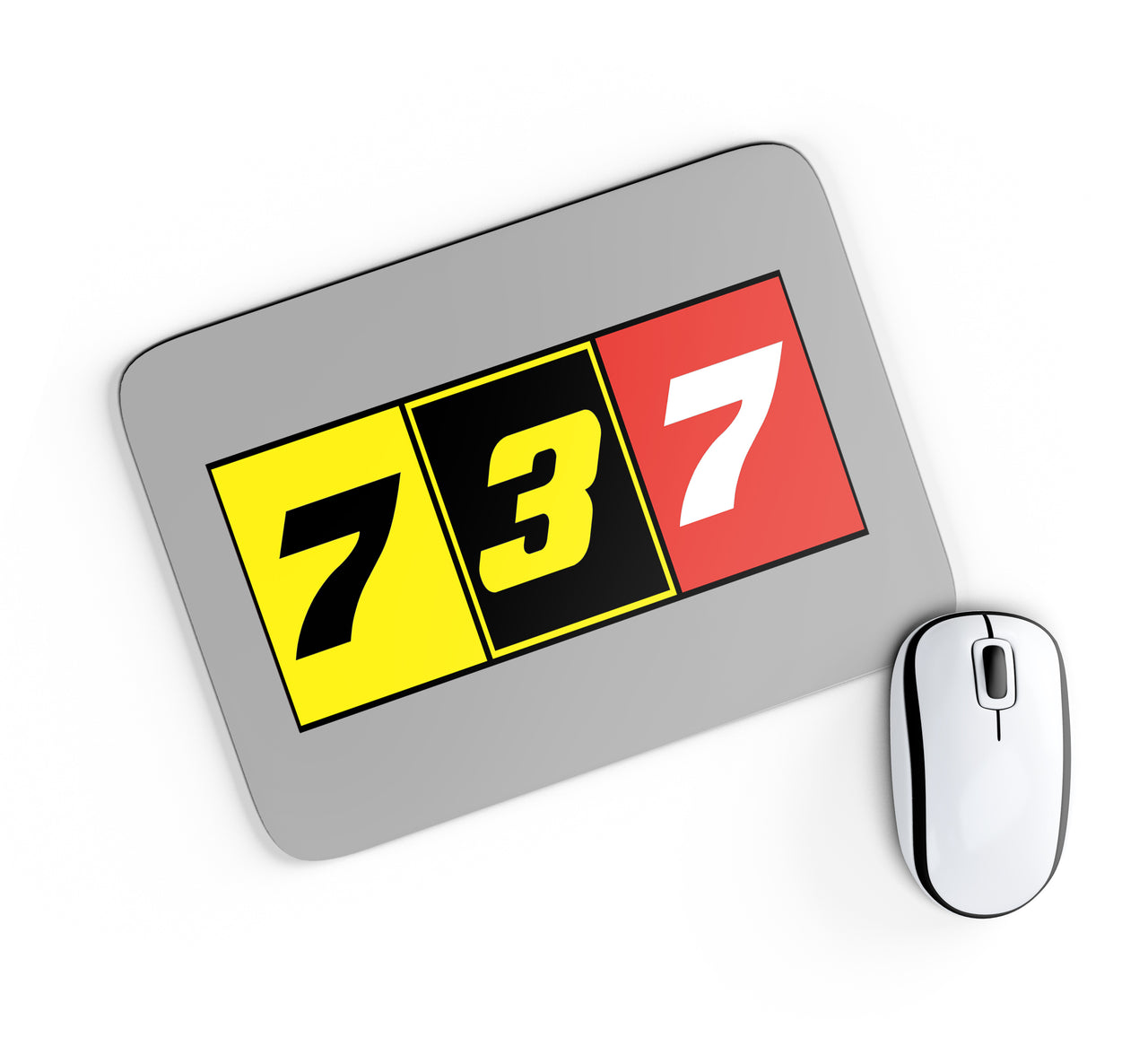 Flat Colourful 737 Designed Mouse Pads
