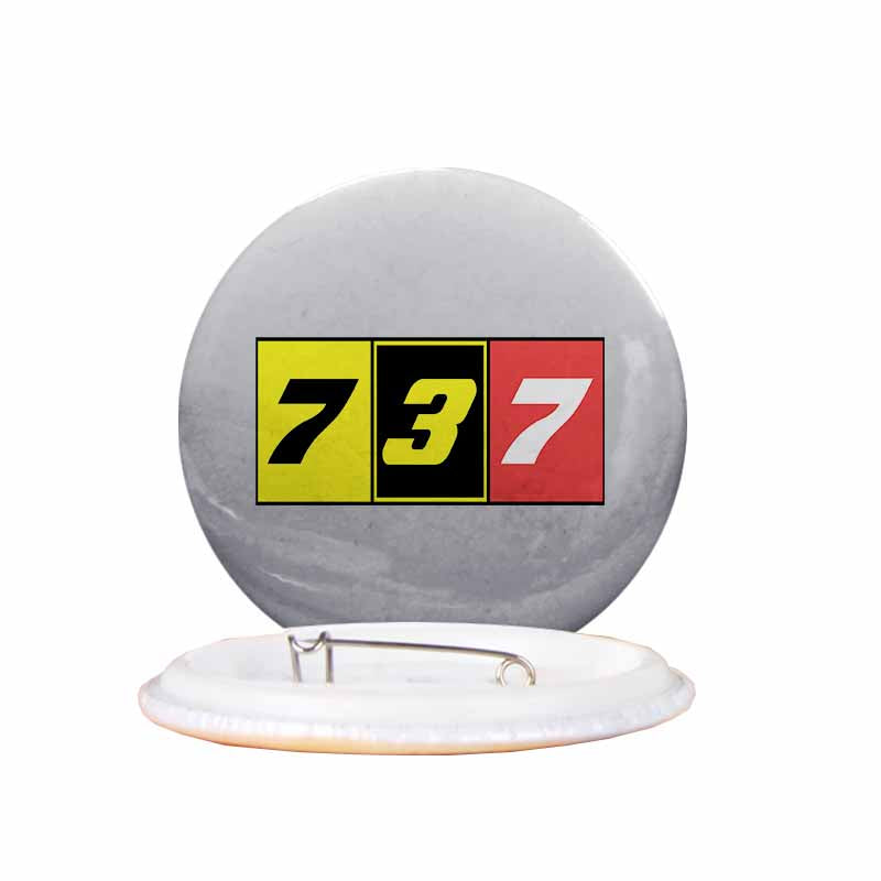 Flat Colourful 737 Designed Pins
