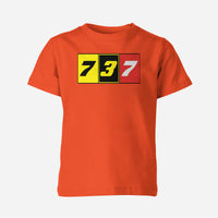 Thumbnail for Flat Colourful 737 Designed Children T-Shirts
