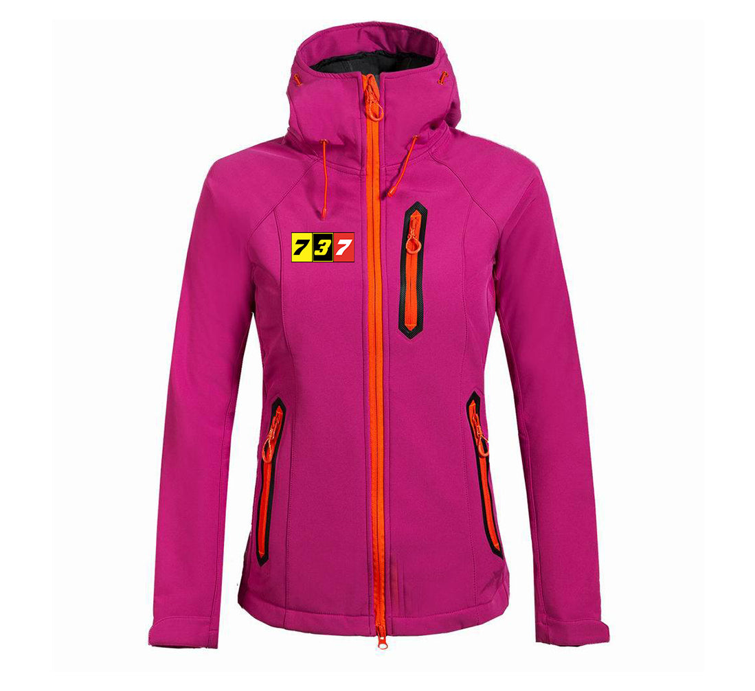 Flat Colourful 737 Designed "Women" Polar Jackets
