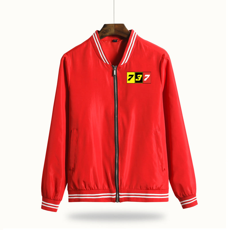 Flat Colourful 737 Designed Thin Spring Jackets