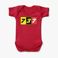 Thumbnail for Flat Colourful 737 Designed Baby Bodysuits