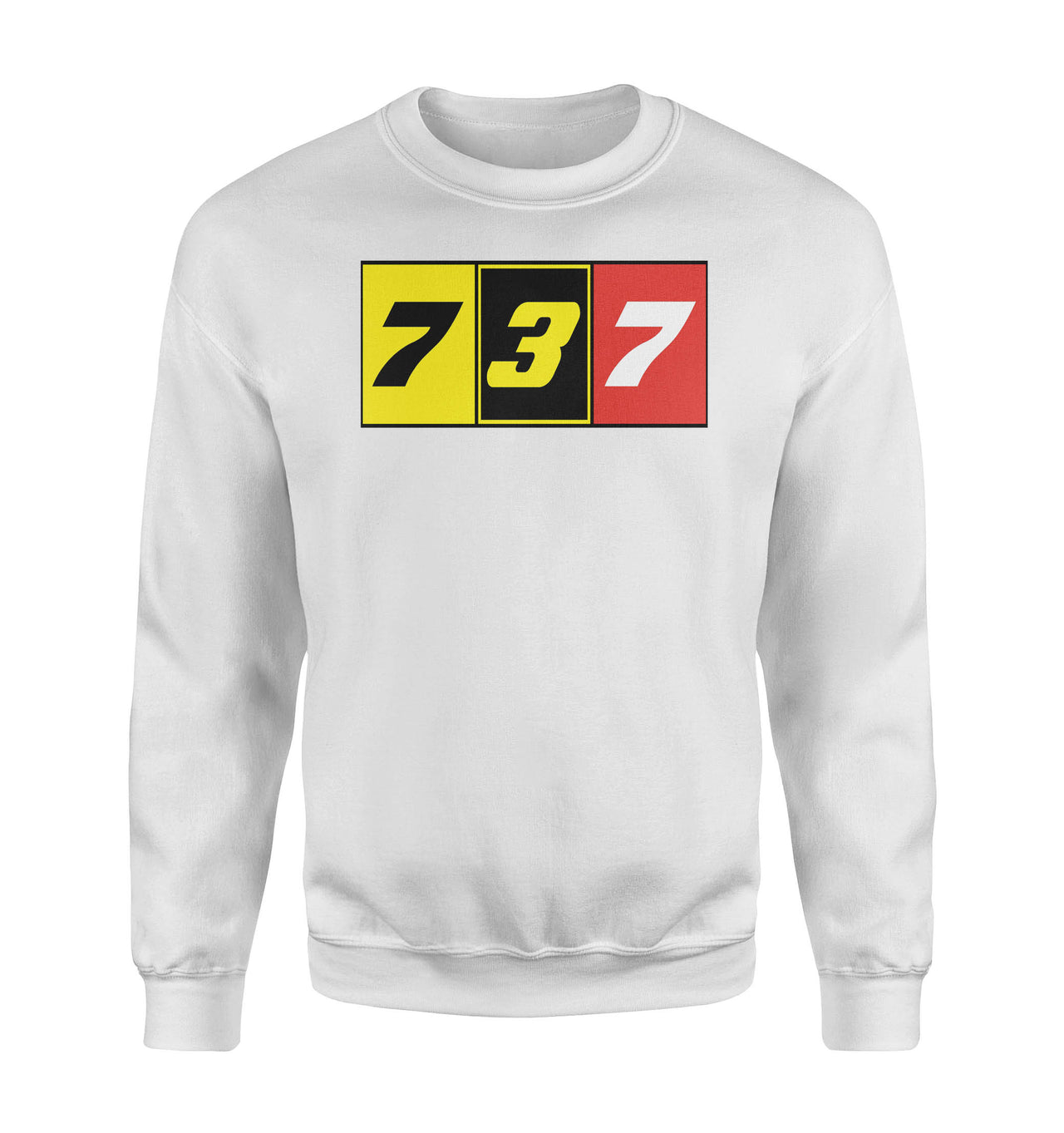 Flat Colourful 737 Designed Sweatshirts