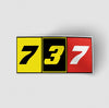 Flat Colourful 737 Designed Stickers