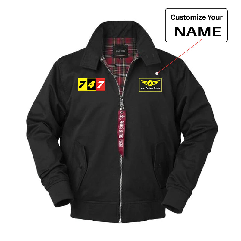 Flat Colourful 747 Designed Vintage Style Jackets