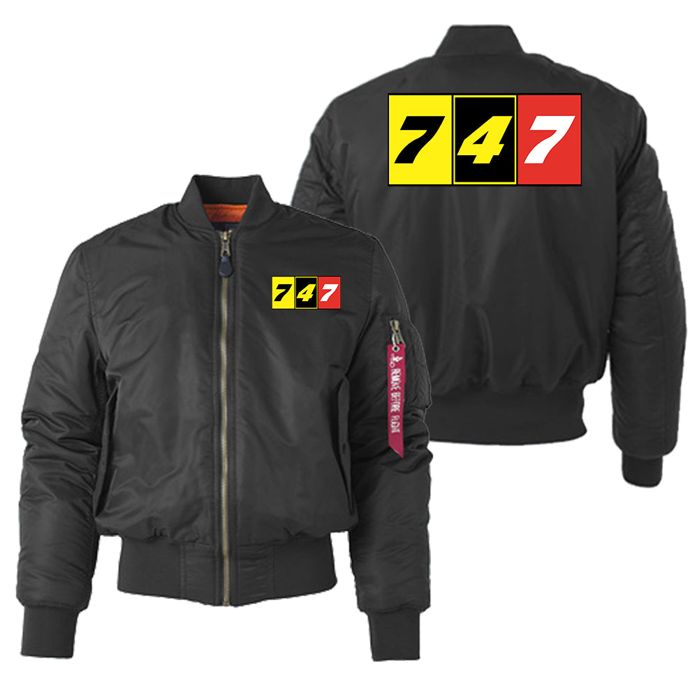 Flat Colourful 747 Designed "Women" Bomber Jackets