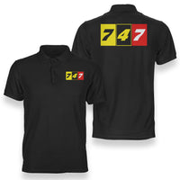 Thumbnail for Flat Colourful 747 Designed Double Side Polo T-Shirts
