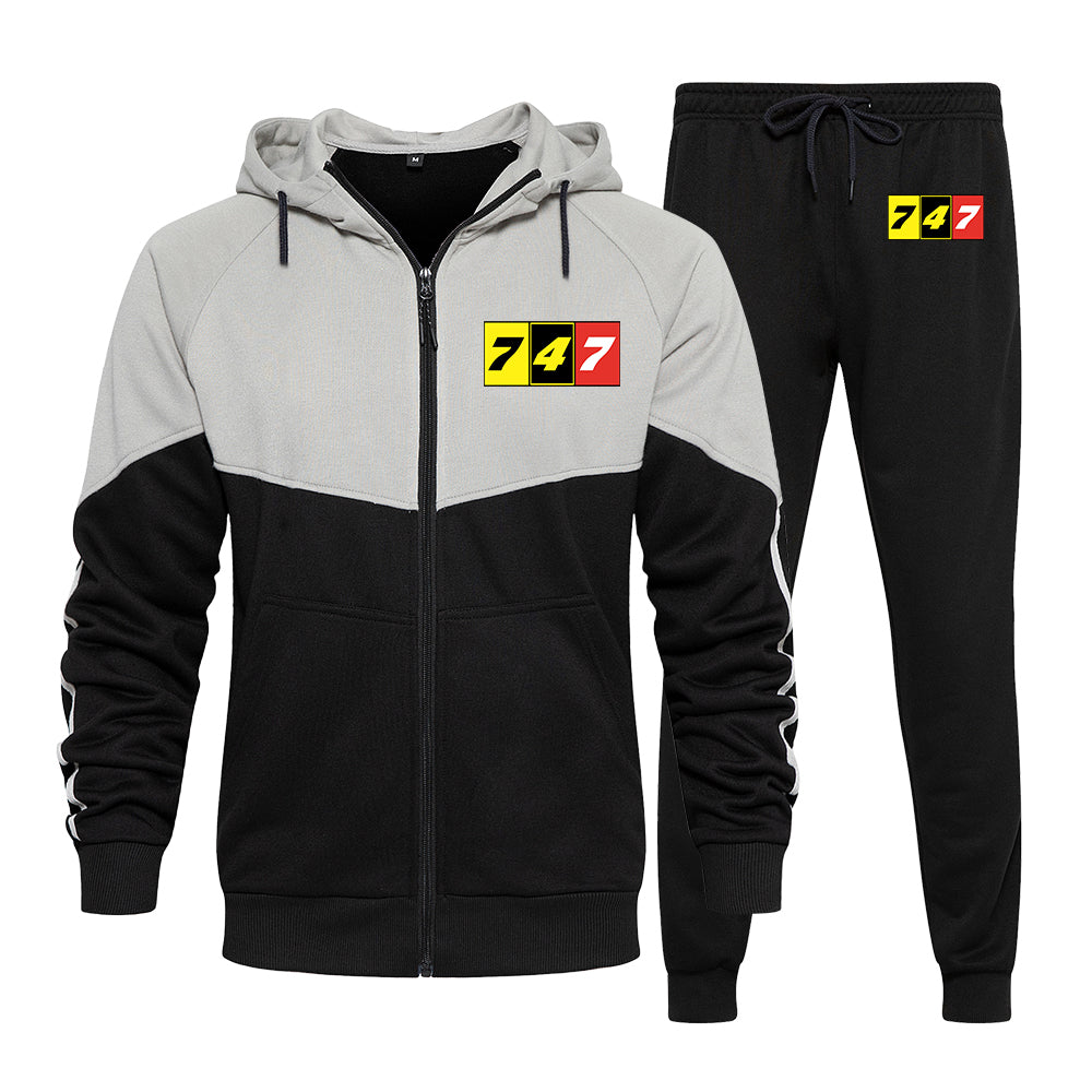 Flat Colourful 747 Designed Colourful Z. Hoodies & Sweatpants