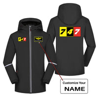 Thumbnail for Flat Colourful 747 Designed Rain Coats & Jackets