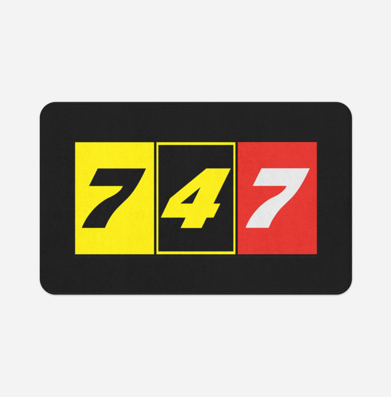 Flat Colourful 747 Designed Bath Mats