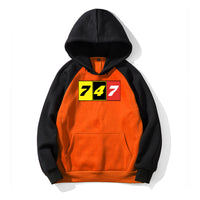 Thumbnail for Flat Colourful 747 Designed Colourful Hoodies
