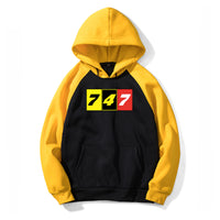 Thumbnail for Flat Colourful 747 Designed Colourful Hoodies