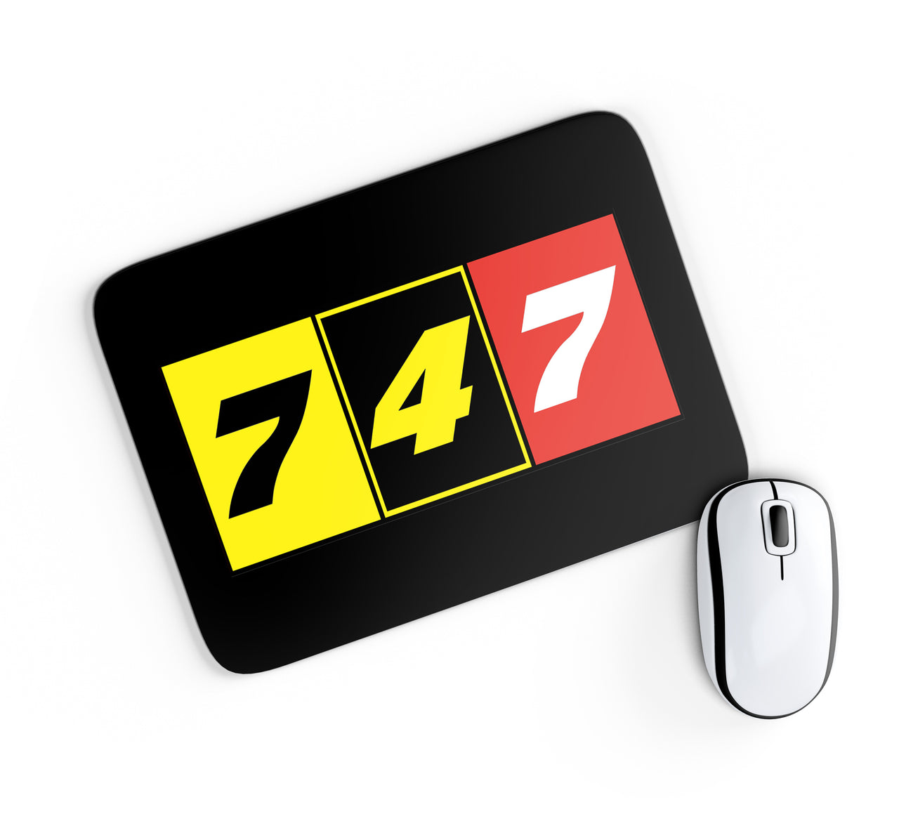 Flat Colourful 747 Designed Mouse Pads