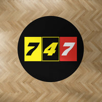 Thumbnail for Flat Colourful 747 Designed Carpet & Floor Mats (Round)