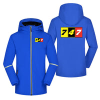 Thumbnail for Flat Colourful 747 Designed Rain Coats & Jackets