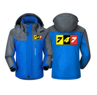 Thumbnail for Flat Colourful 747 Designed Thick Winter Jackets
