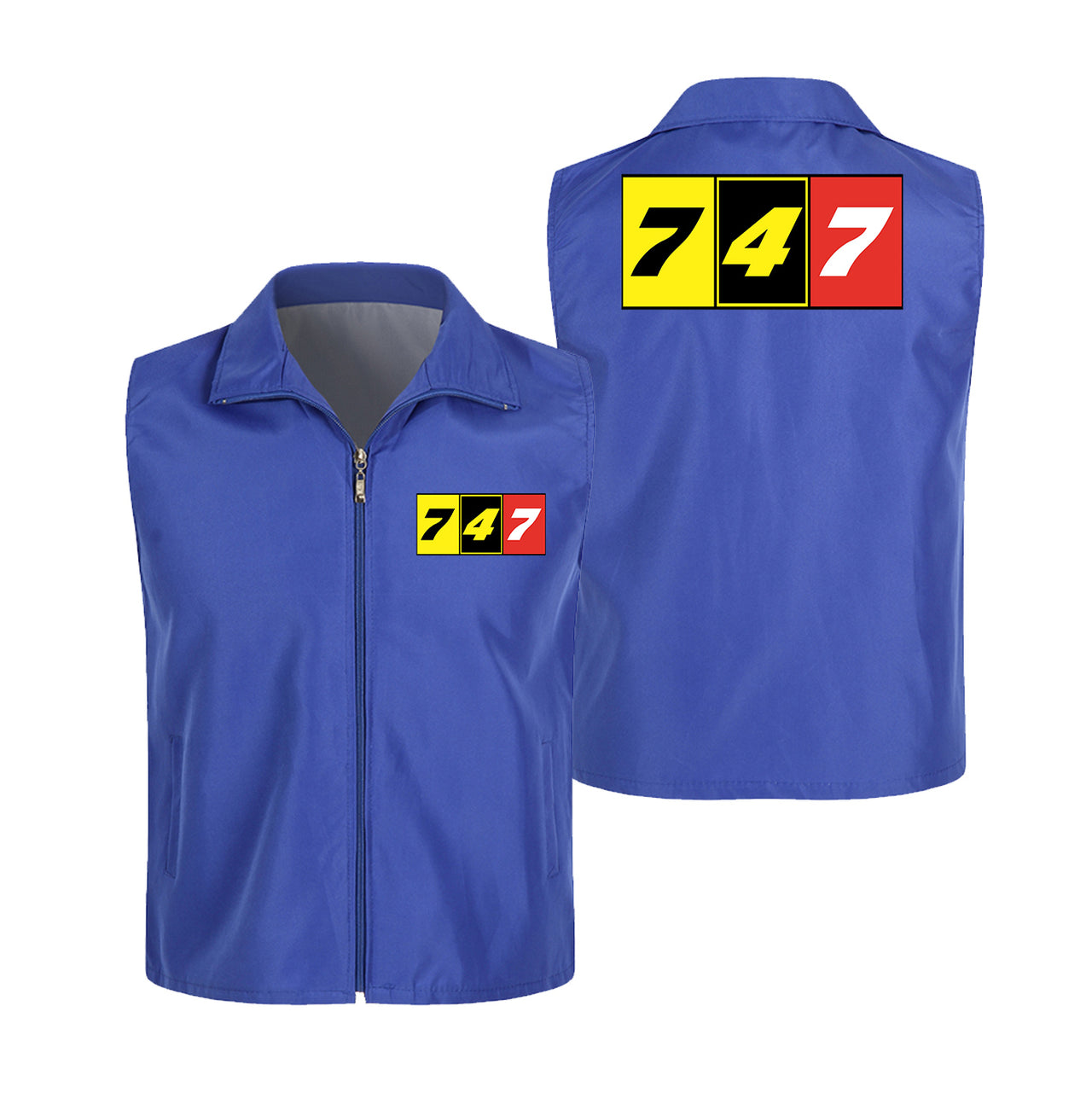 Flat Colourful 747 Designed Thin Style Vests