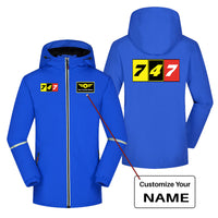 Thumbnail for Flat Colourful 747 Designed Rain Coats & Jackets