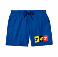 Thumbnail for Flat Colourful 747 Designed Swim Trunks & Shorts