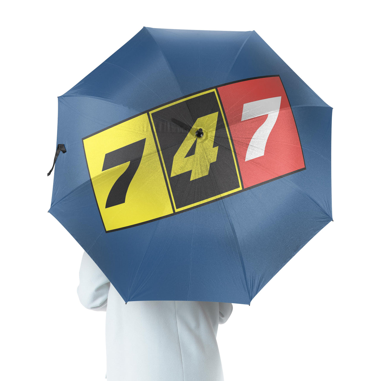 Flat Colourful 747 Designed Umbrella