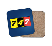 Thumbnail for Flat Colourful 747 Designed Coasters