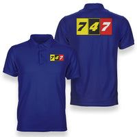 Thumbnail for Flat Colourful 747 Designed Double Side Polo T-Shirts