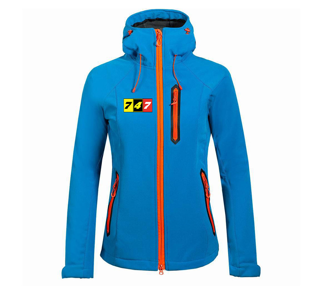 Flat Colourful 747 Designed "Women" Polar Jackets