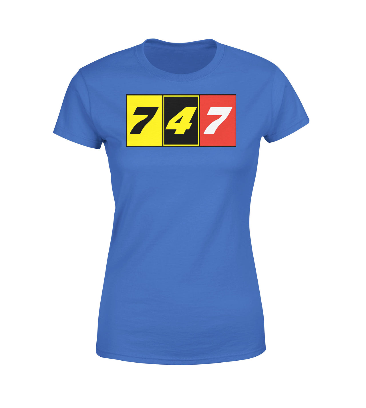 Flat Colourful 747 Designed Women T-Shirts