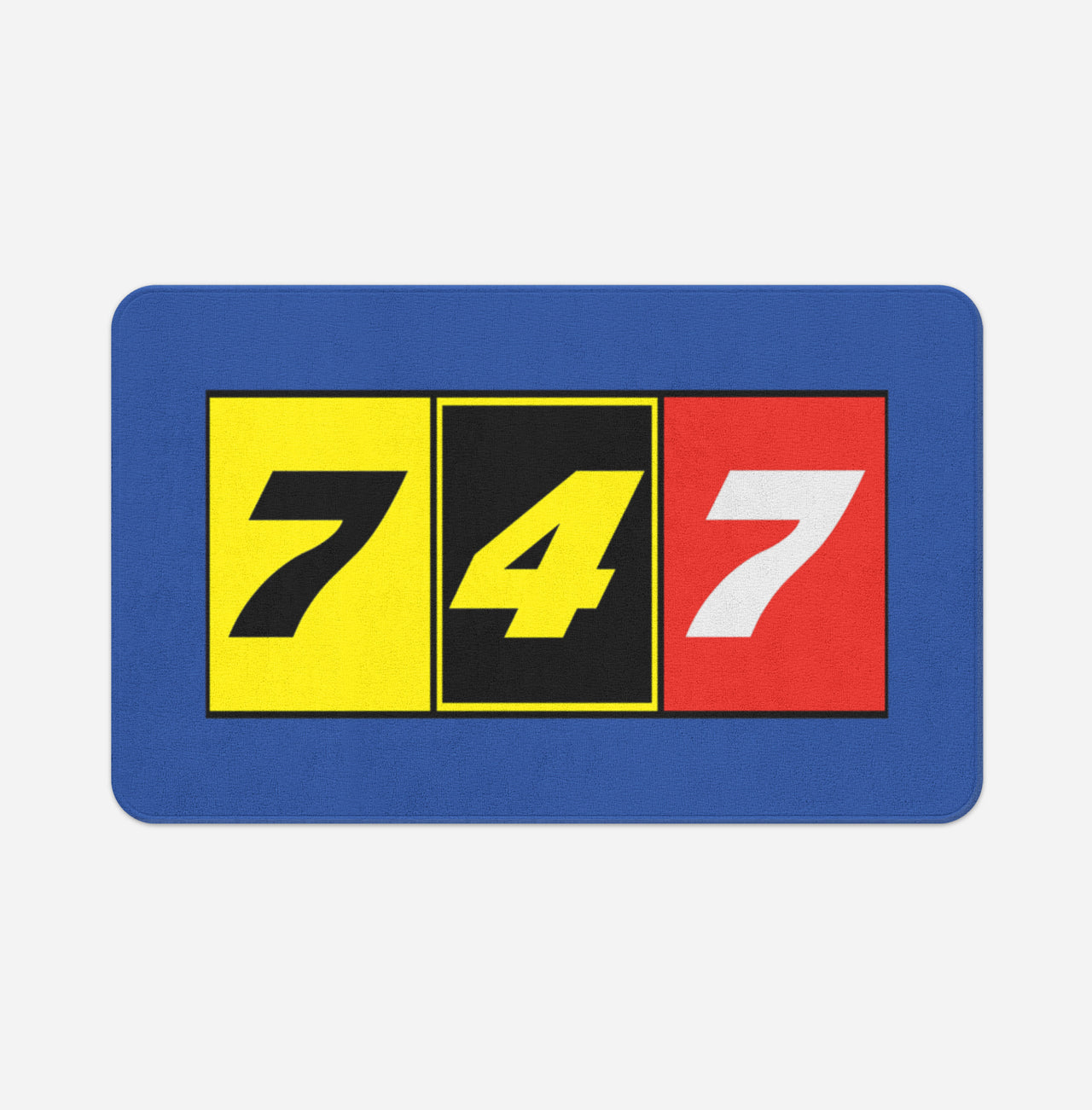 Flat Colourful 747 Designed Bath Mats