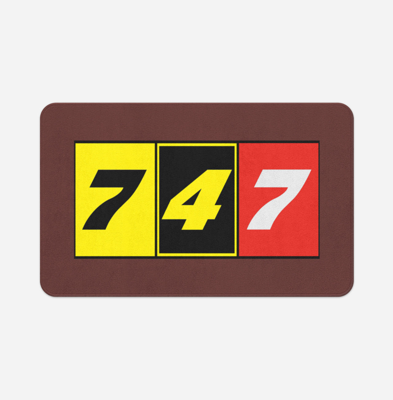 Flat Colourful 747 Designed Bath Mats