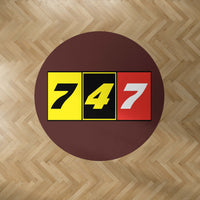 Thumbnail for Flat Colourful 747 Designed Carpet & Floor Mats (Round)