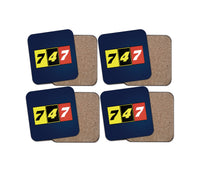 Thumbnail for Flat Colourful 747 Designed Coasters