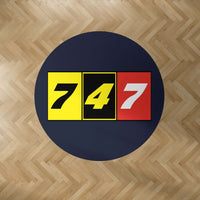 Thumbnail for Flat Colourful 747 Designed Carpet & Floor Mats (Round)