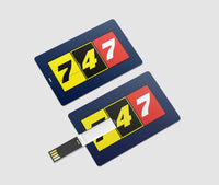Thumbnail for Flat Colourful 747 Designed USB Cards