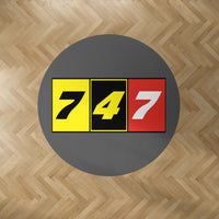 Thumbnail for Flat Colourful 747 Designed Carpet & Floor Mats (Round)